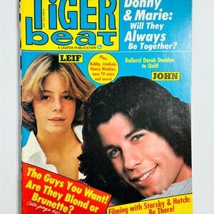 Vintage 1976 Tiger Beat Magazine Cover Featuring John Travolta